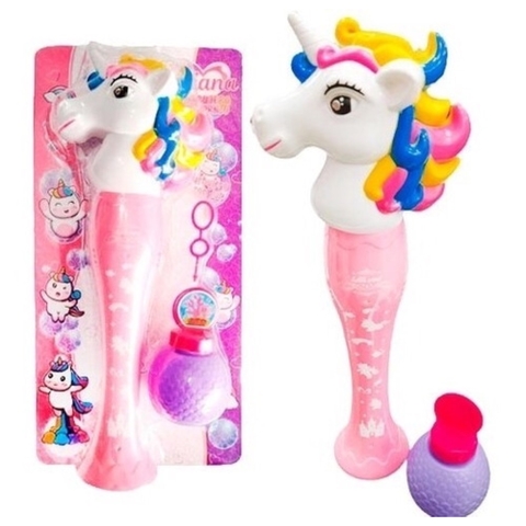 BURBUJERO JULIANA UNICORNIO CON LUZ
