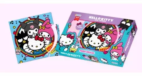 PUZZLE X105 CIRCULAR HELLO KITTY KUROMI