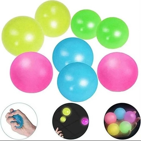 Pelota pegajosa apretable x3