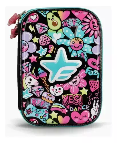 CARTUCHERA FOOTY FLORES DESPLEGABLE