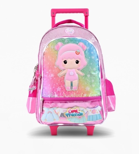 MOCHILA FOOTY COOL FRIENDS VESTIDO CON CARRO 18”
