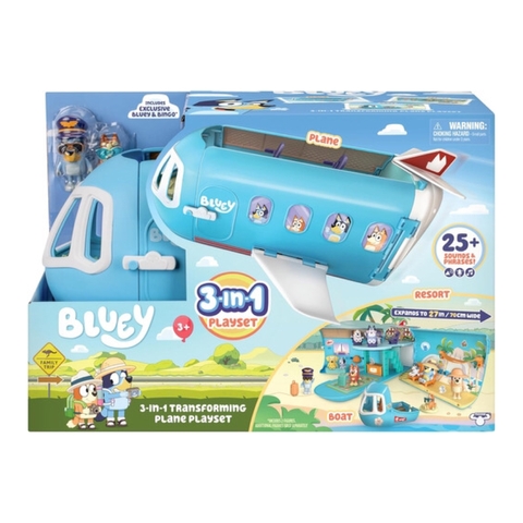 AVIÓN TRANSFORMABLE BLUEY 3 en 1