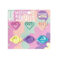Clips forrados c/forma pastel