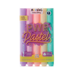 Resaltadores Mooving pastel x5