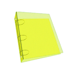 Carpeta escolar 3x40 tonalizada amarillo - Simple