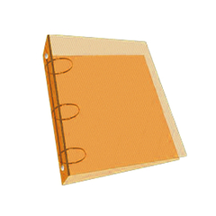 Carpeta escolar 3x40 tonalizada naranja - Simple