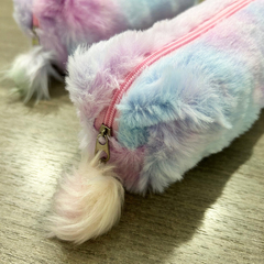 Cartuchera c/pelos multicolor pastel - tienda online