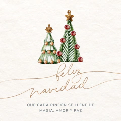 Tarjeta de Navidad 4.5 x 4.5 - Simple
