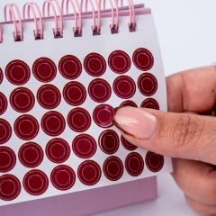 Calendario 2027 FW Escritorio Rosa - Simple