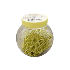 Clips forrados 50 mm Sifap amarillo pastel