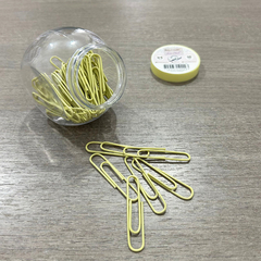 Clips forrados 50 mm Sifap amarillo pastel - comprar online