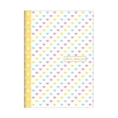 Libreta rayada A5 Ma. Antonieta corazones blanco