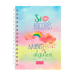 Cuad c/esp liso A5 Punto Cero Arcoiris