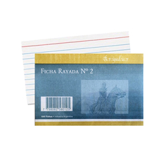 Ficha rayada Nº 2 (15 x 10.5 cm)