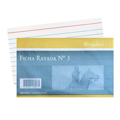 Ficha rayada Nº 3 (20 x 12.5 cm)