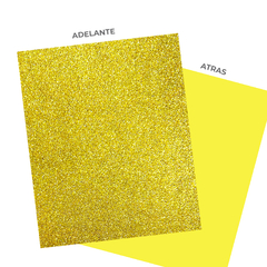 Goma eva glitter DORADO en internet