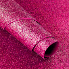 Goma eva glitter FUCSIA - comprar online
