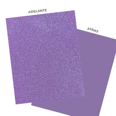 Goma eva glitter LILA en internet
