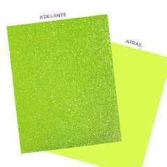 Goma eva glitter VERDE CLARO en internet