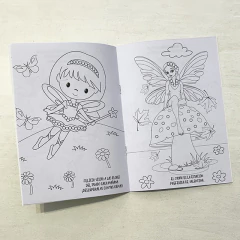 Libro p/pintar c/gemas Lado B Hadas - tienda online