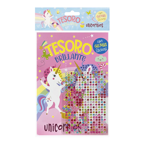 Libro p/pintar c/gemas Lado B Unicornios - comprar online