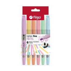 Resaltadores Filgo pastel finos x6 - comprar online