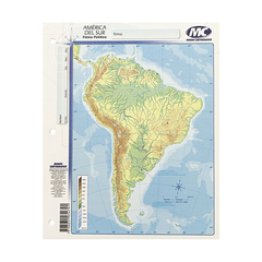 Mapa Nº 3 físico-político América del Sur - comprar online