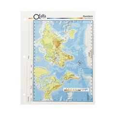 Mapa Nº 3 físico-político Planisferio - comprar online