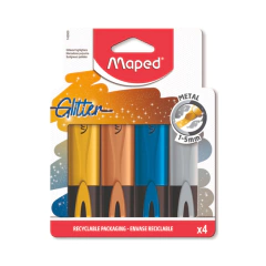 Resaltadores Maped metalizados c/glitter