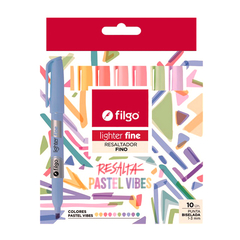 Resaltadores Filgo Pastel Vibes fino x10