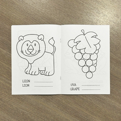Pinta y escribe Español-Inglés Amarillo - Simple