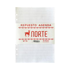 Hojas rayadas 6 perforaciones 15x22 cm - comprar online