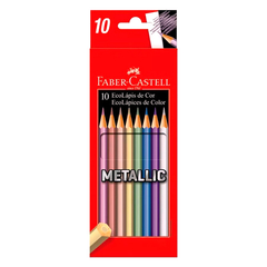 Lápices Faber Castell metalizados x10