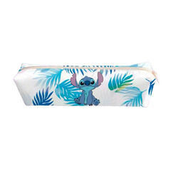 Cartuchera Stitch PU cuero Blanco
