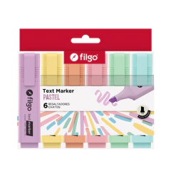 Resaltadores Filgo pastel chatos x6 - comprar online