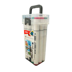Marcadores Deli 2 puntas alcohol x12 - comprar online