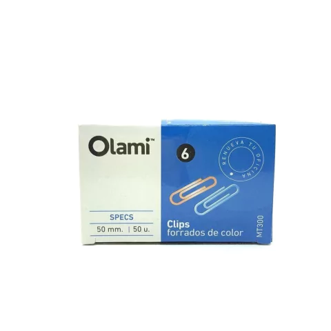 Clip Olami N°6 Metálico Forrados de Color