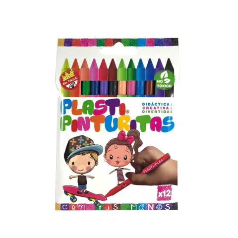Plastipinturitas x 12 Colores