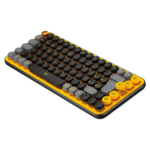 Teclado Logitech Pop Keys Mecanico Yellow Bluetooth