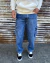 Jeans mom cargo blue
