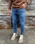 Jeans China chupín blue roturitas - comprar online