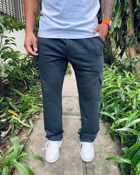 Pantalón de algodón cargo gray