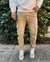 Pantalón Denim Semi chupín cargo beige