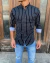 Camisa rayas black cuello mao