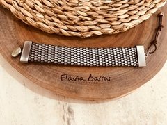 Bracelete Scale prata vintage na internet