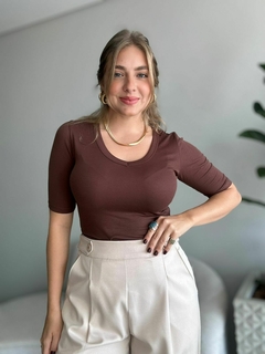 BLUSA BASIC GOLA V - loja online