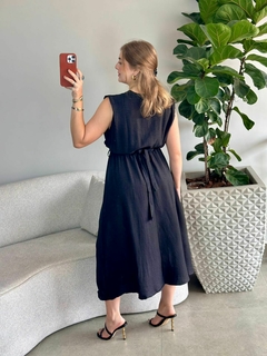 VESTIDO ESTER COM CINTO - Flor de Cacto Concept