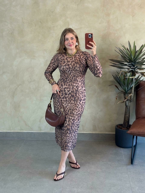 VESTIDO TULE ONÇA - comprar online