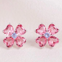 Brinco trevo da sorte SAFIRA PINK - comprar online