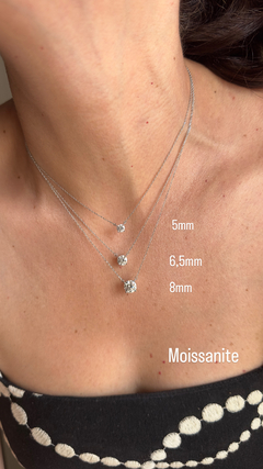 Colar ponto de luz Moissanite 0,5 mm na internet